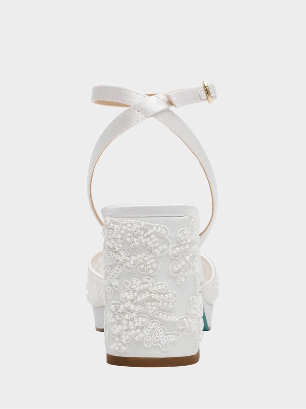 Betsey Johnson Junie Ivory Beaded Platform Heels | Bridal Heels | Size 6.5 - Picture 4 of 13